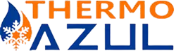 logo thermo azul instalação de ar condicionado sorocaba